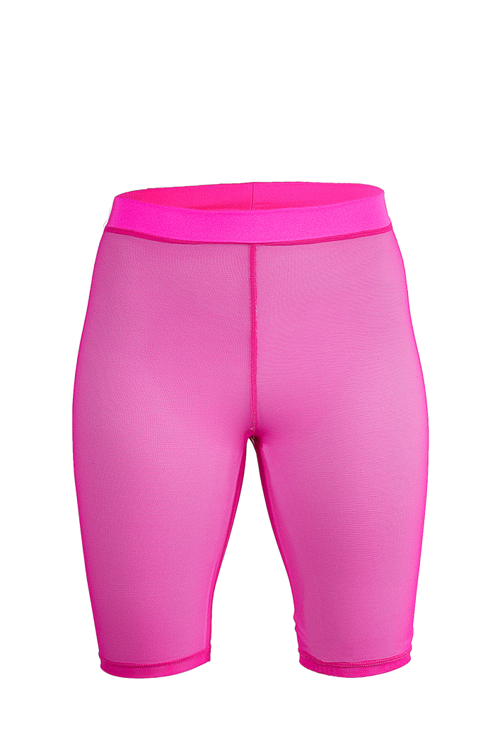 Biker Short Stretch mesh  / Neon Pink mesh - EXES LINGERIE