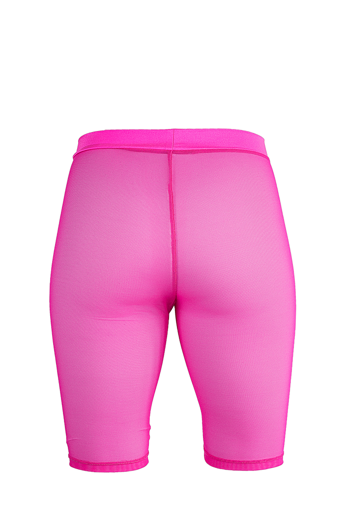 Biker Short Stretch mesh  / Neon Pink mesh - EXES LINGERIE