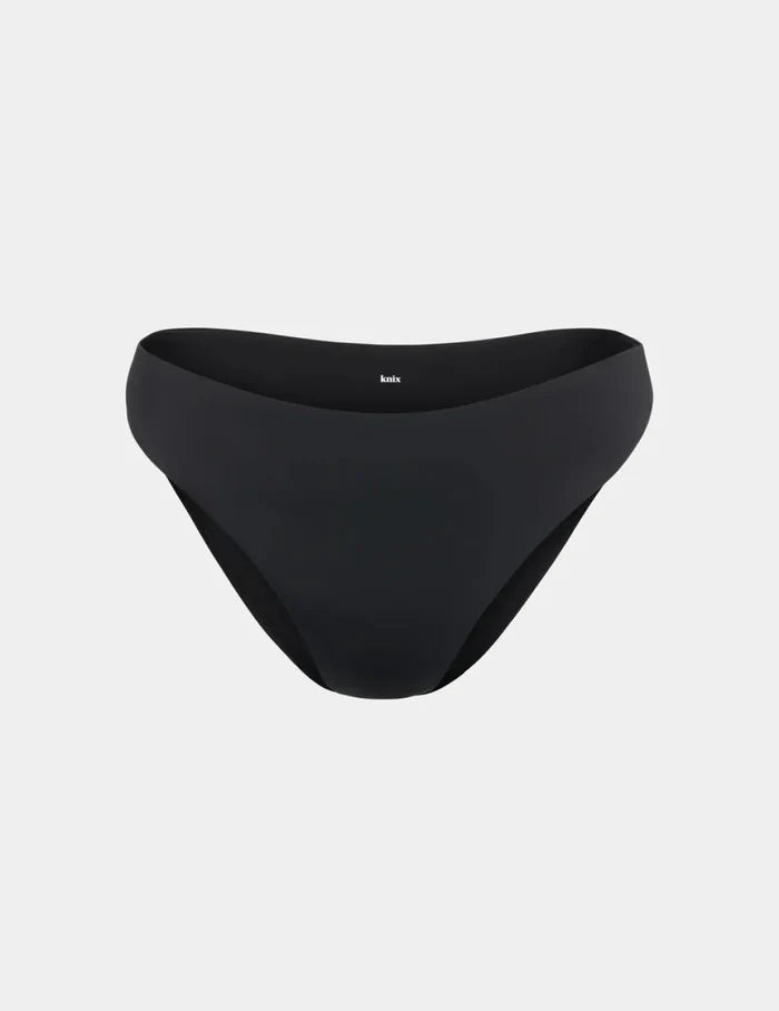 | Bikini Swim Bottom shown front-facing against a light gray background | Black