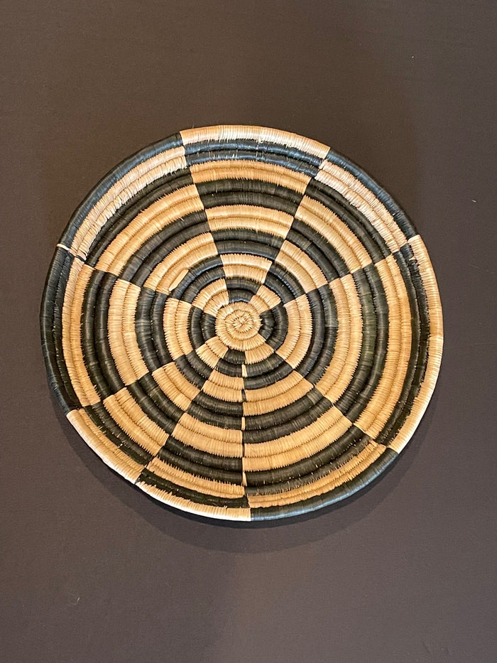 Black & Natural Handwoven Wall Plates