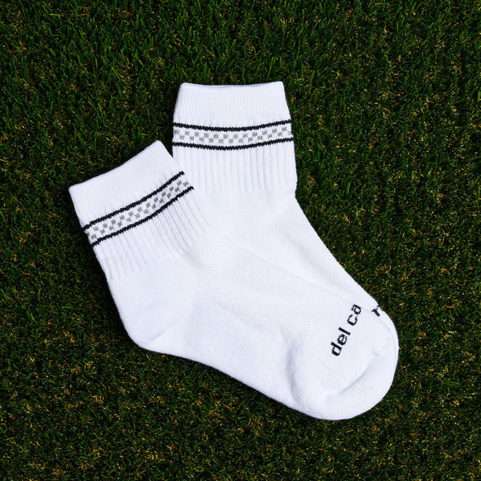 Del Campo Black/Grey Checkered Stripes golf socks