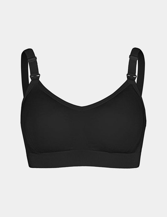 | Front view of model highlighting the coverage and fit | Black
