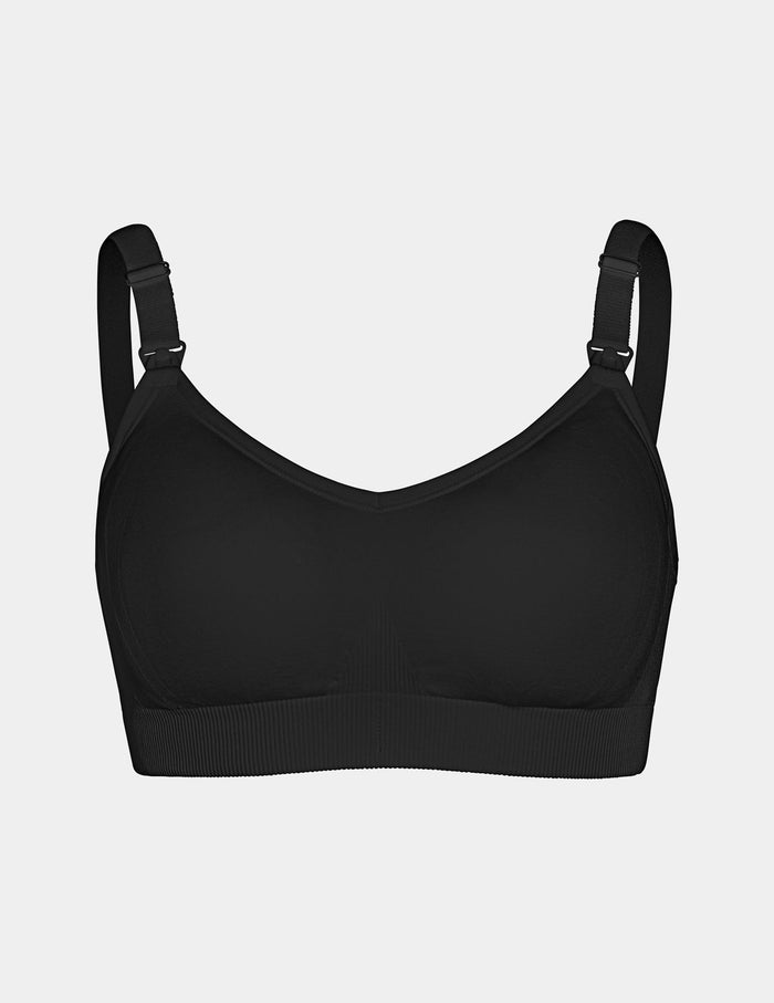 | Front view of model highlighting the coverage and fit | Black