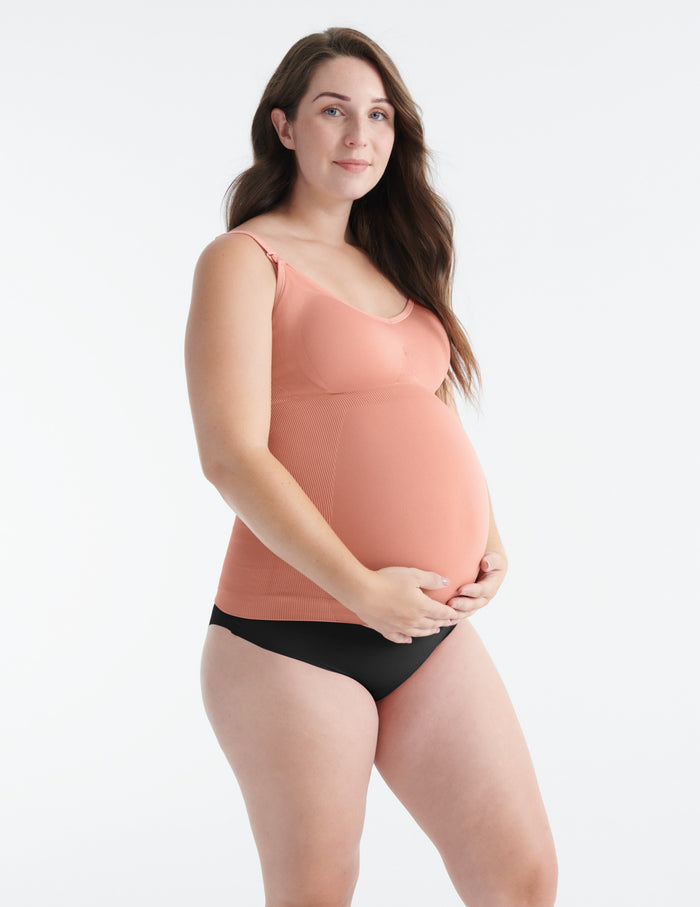 | Front view of model highlighting the coverage and fit | Pink Ginger
