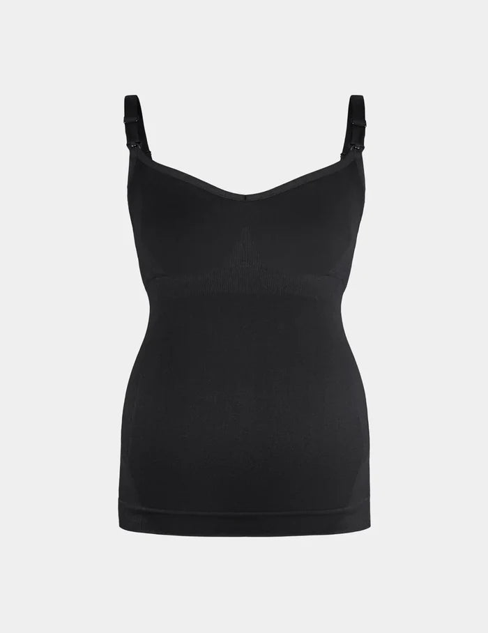 | BlissFit™ Nursing Tank shown front-facing against a light gray background | Black