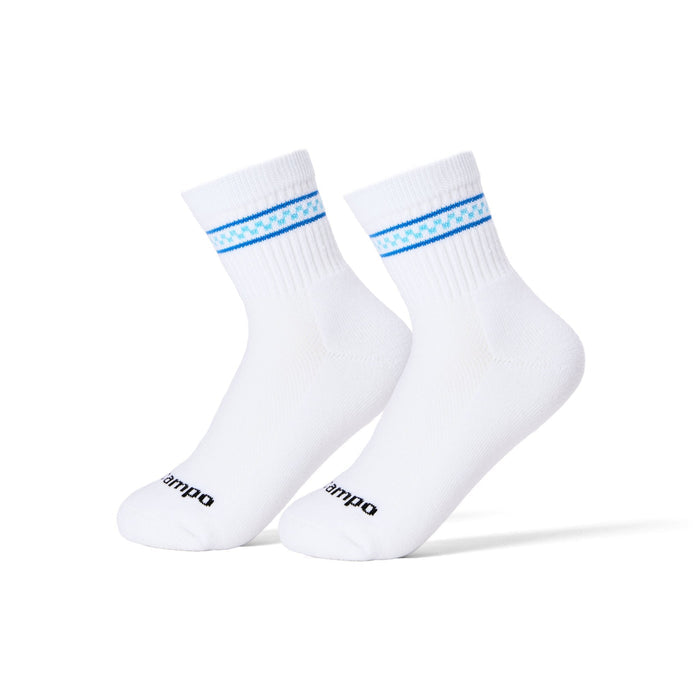 Del Campo Blue Checkered Stripes golf socks