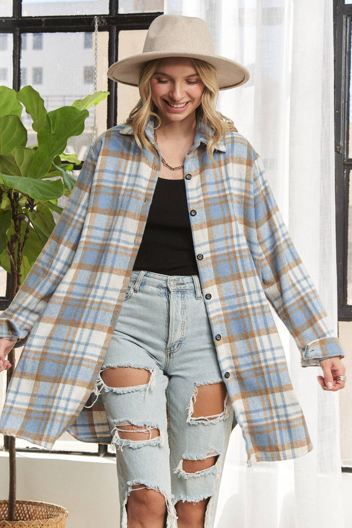 Blue Flannel Shacket