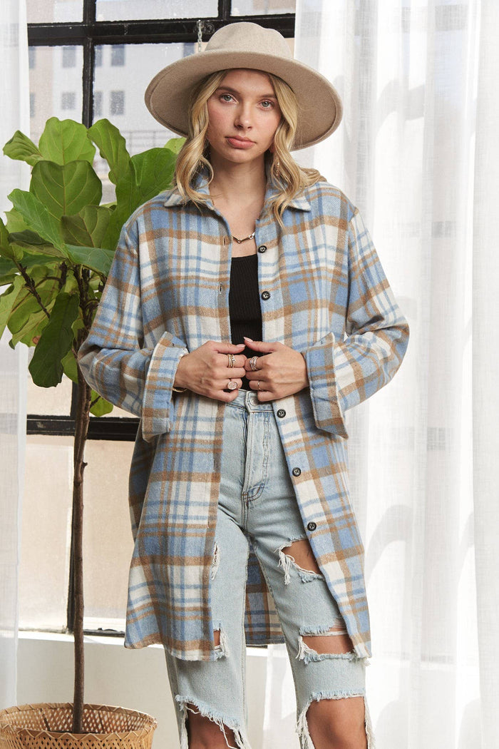 Blue Flannel Shacket