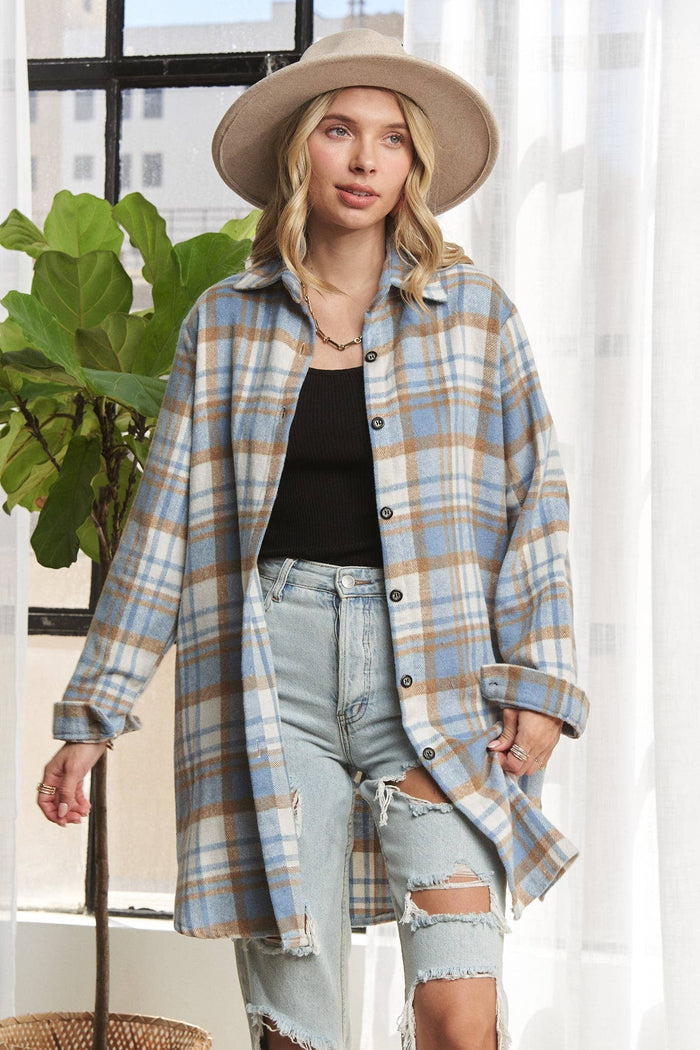 Blue Flannel Shacket