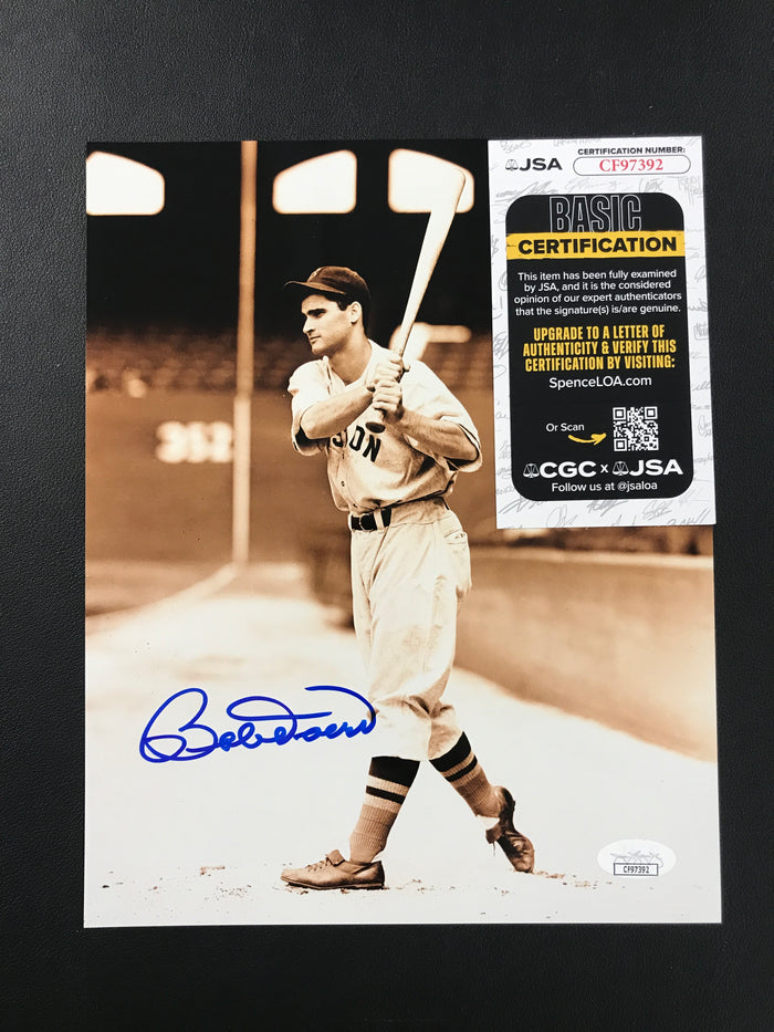Bobby Doerr Signed 8x10 Photo Boston Red Sox HOF JSA Certified