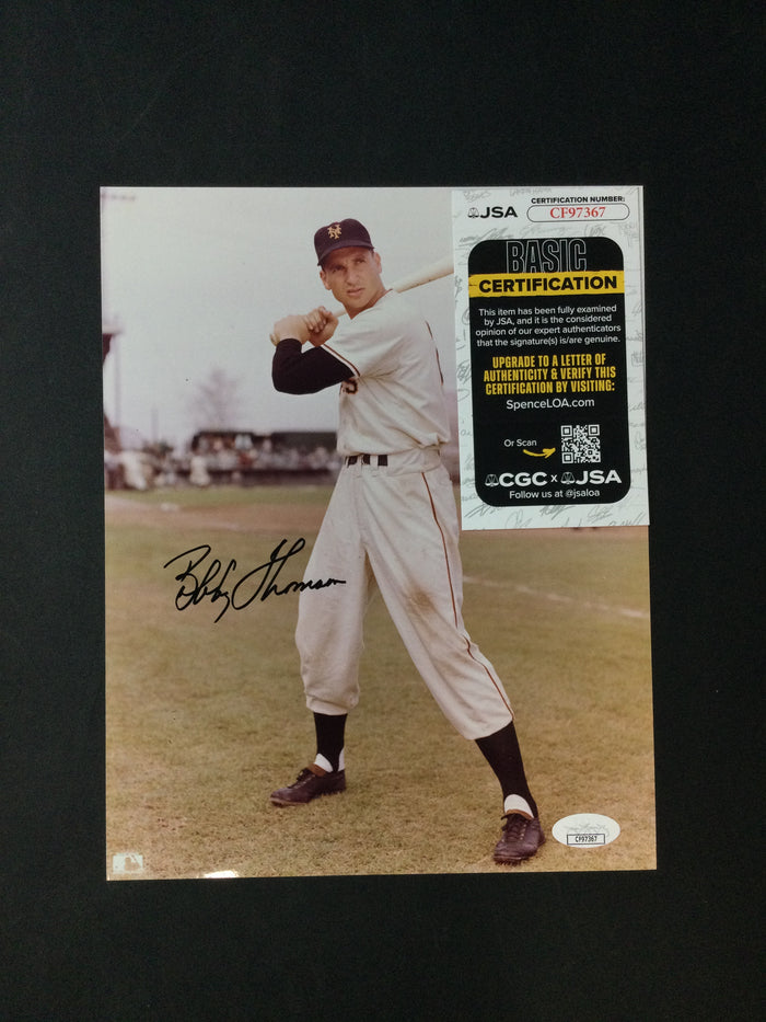 Bobby Thompson Signed 8x10 Photo New York Giants JSA Cert