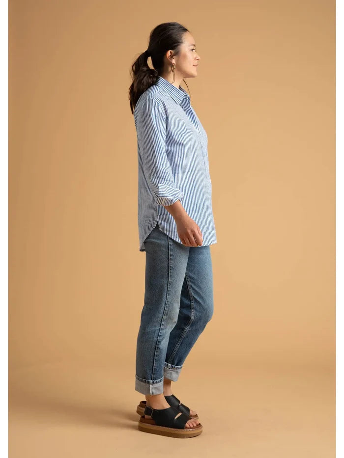 Boyfriend Shirt - Menwear Stripe