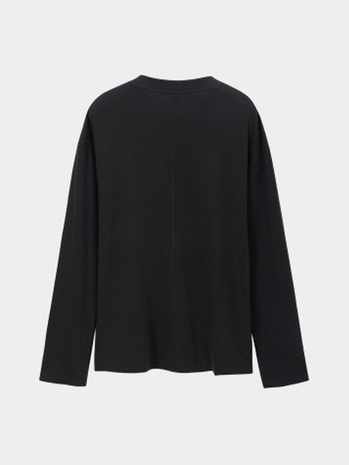 Paper Straight Bracken Henley black — back