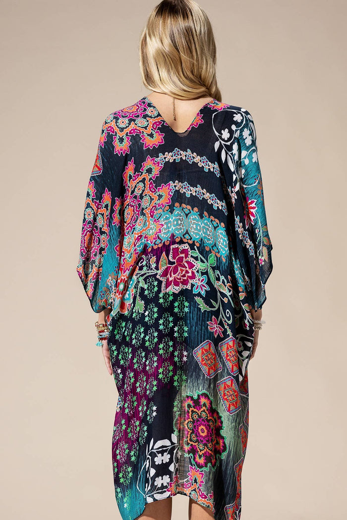 Bright Multi Kimono