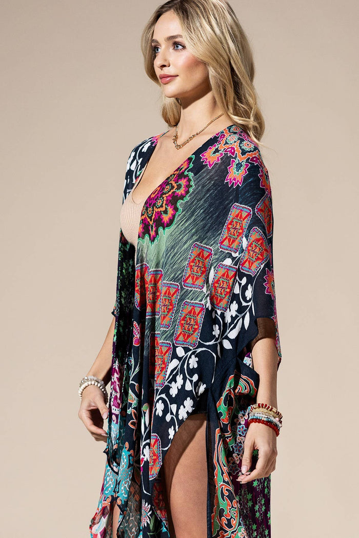 Bright Multi Kimono