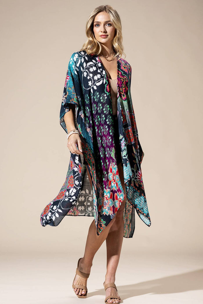 Bright Multi Kimono