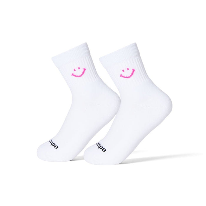 Del Campo Bright Pink Smiley golf socks