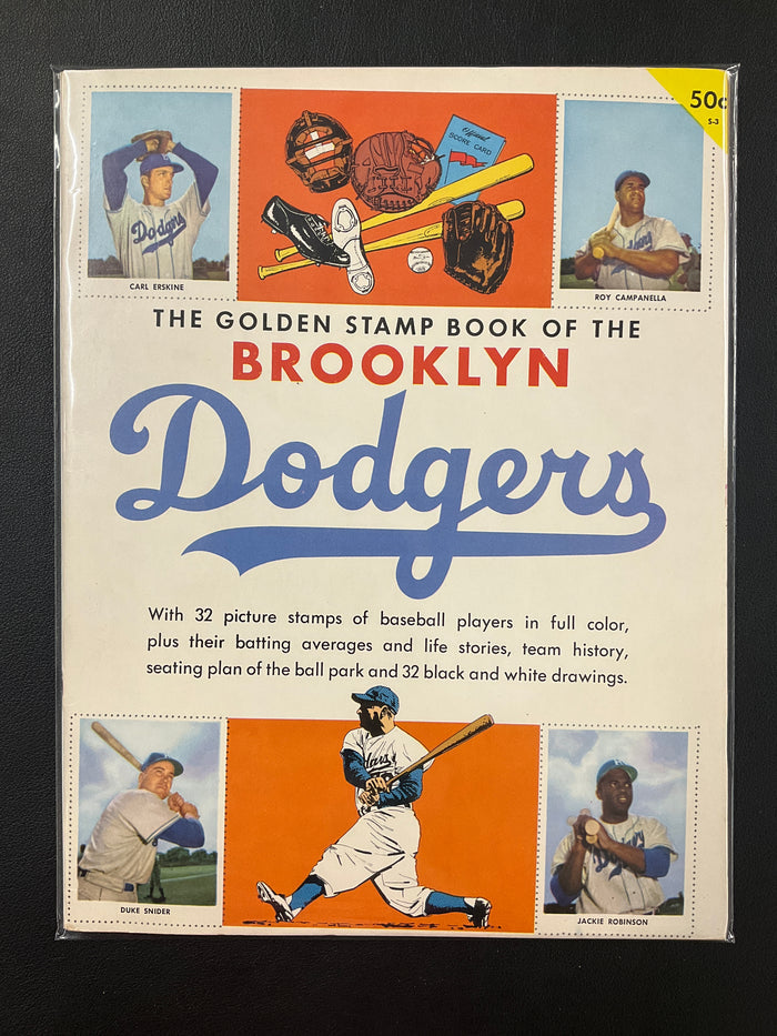 Brooklyn Dodgers 1955 Golden Stamp Book w/Jackie Robinson, Campanella, Duke & More