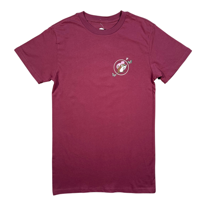 Maroon t-shirt - Adult Running on Faith design