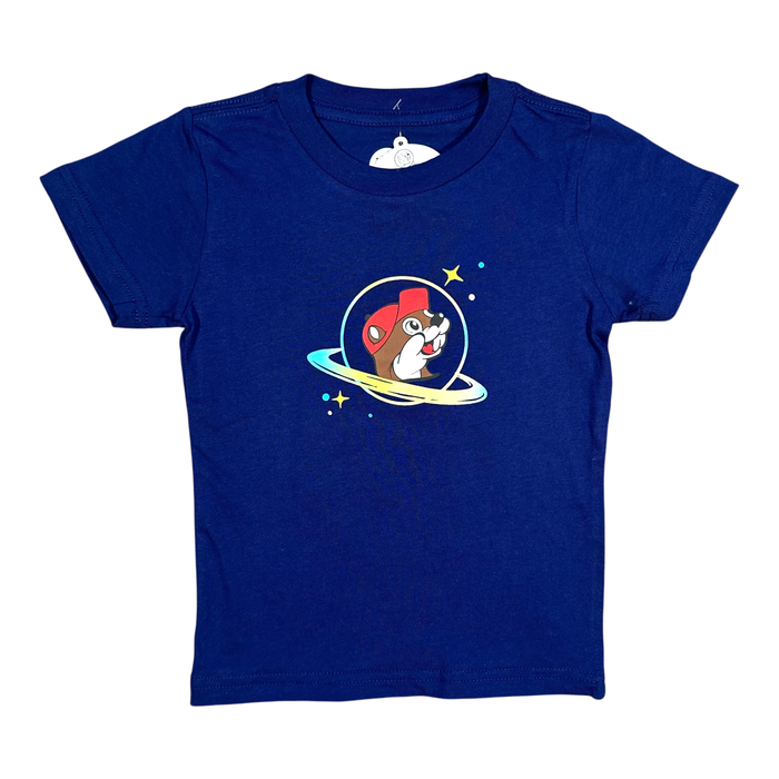 Navy blue toddler t-shirt - playful graphic design