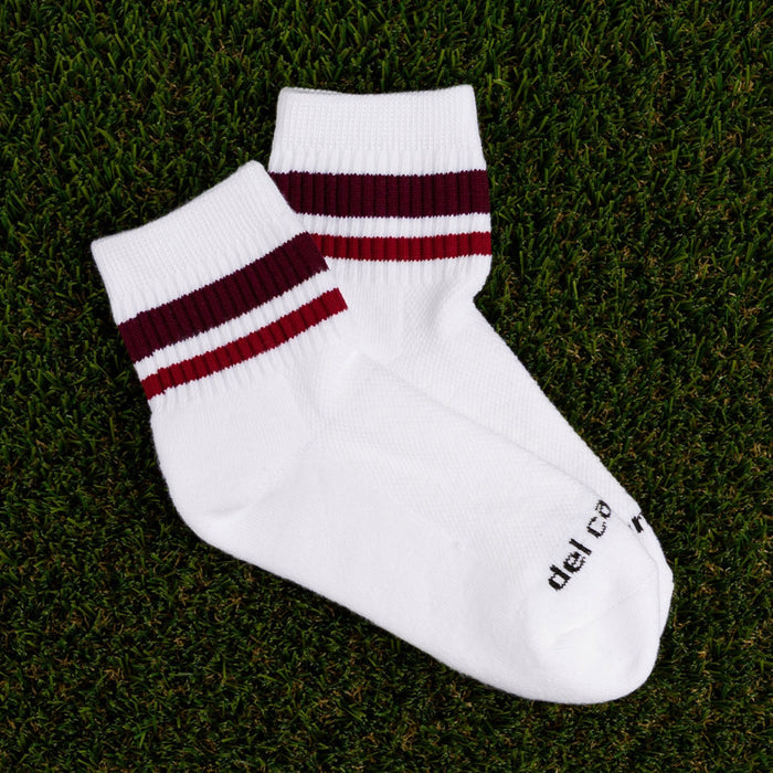 Del Campo Burgundy Stripes golf socks