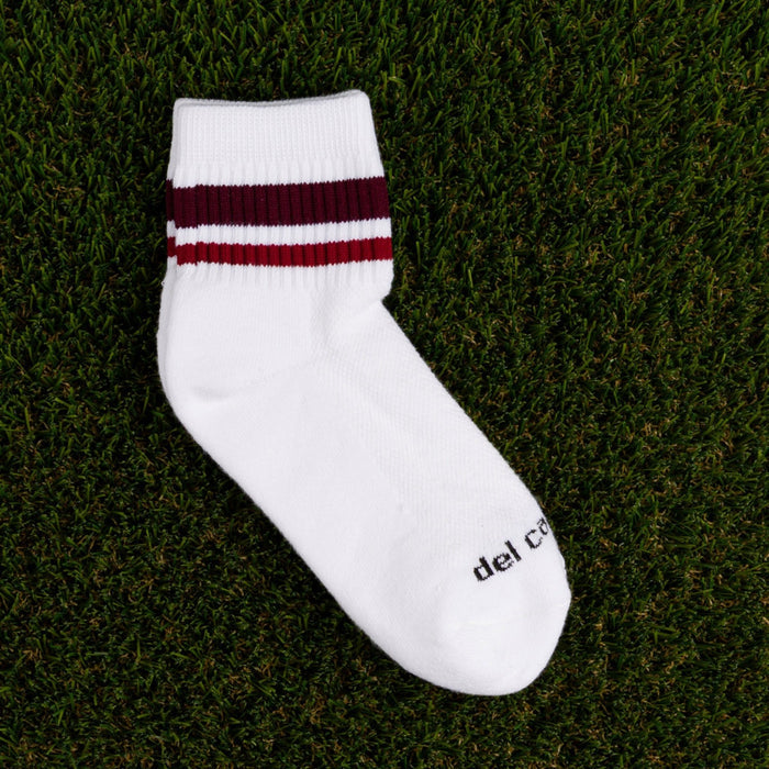 Del Campo Burgundy Stripes golf socks