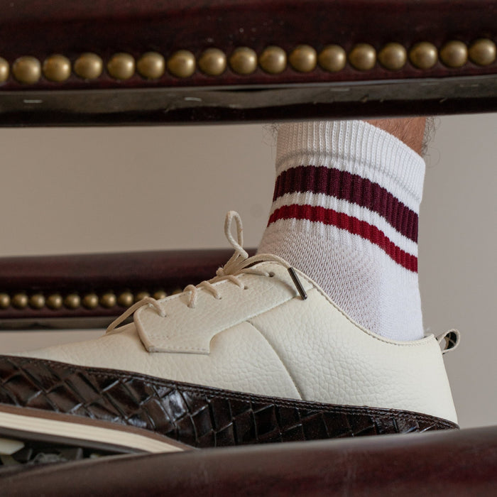 Del Campo Burgundy Stripes golf socks