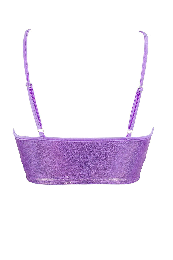 Bustier Holographic Crop top / HOLO LILAC