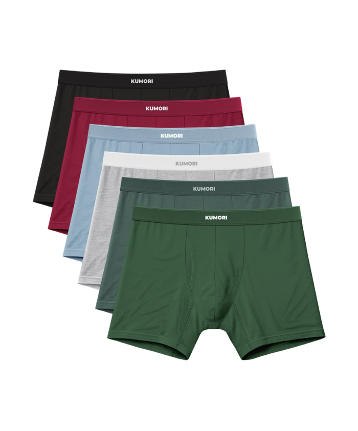 Buy 3 Get 3 Free Bamboo Boxer Brief 5" Core Stock
