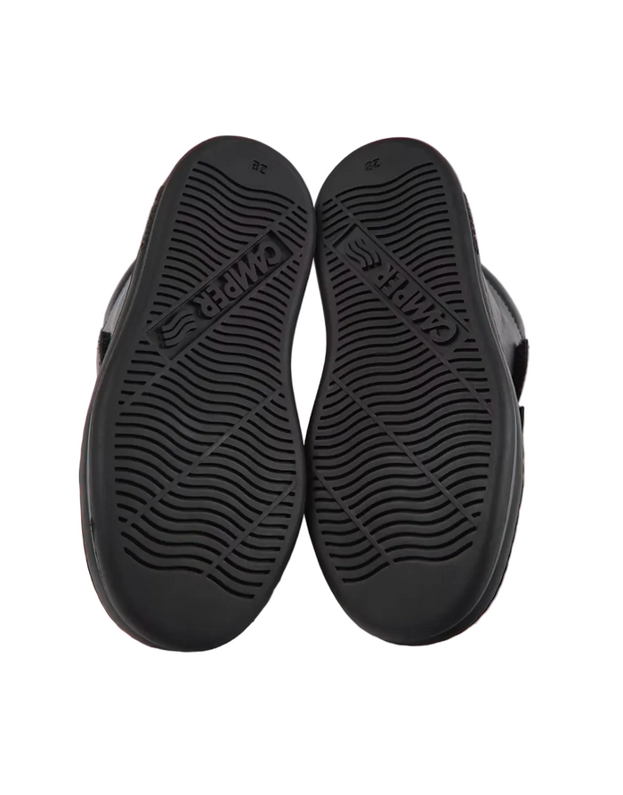 Camper School Shoes | Velcro Runner Boot | Black