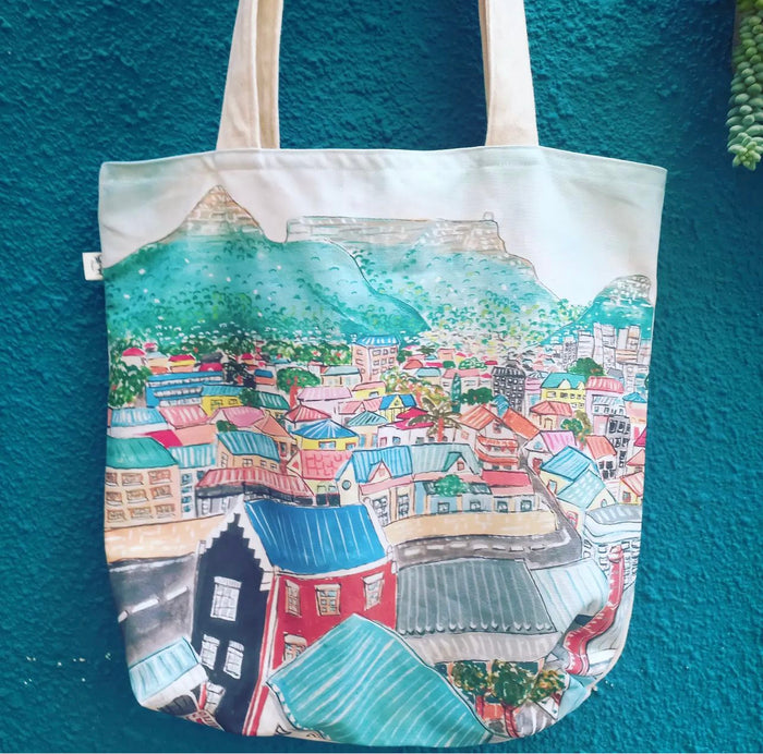 Cape Town Linen Shopper Bag