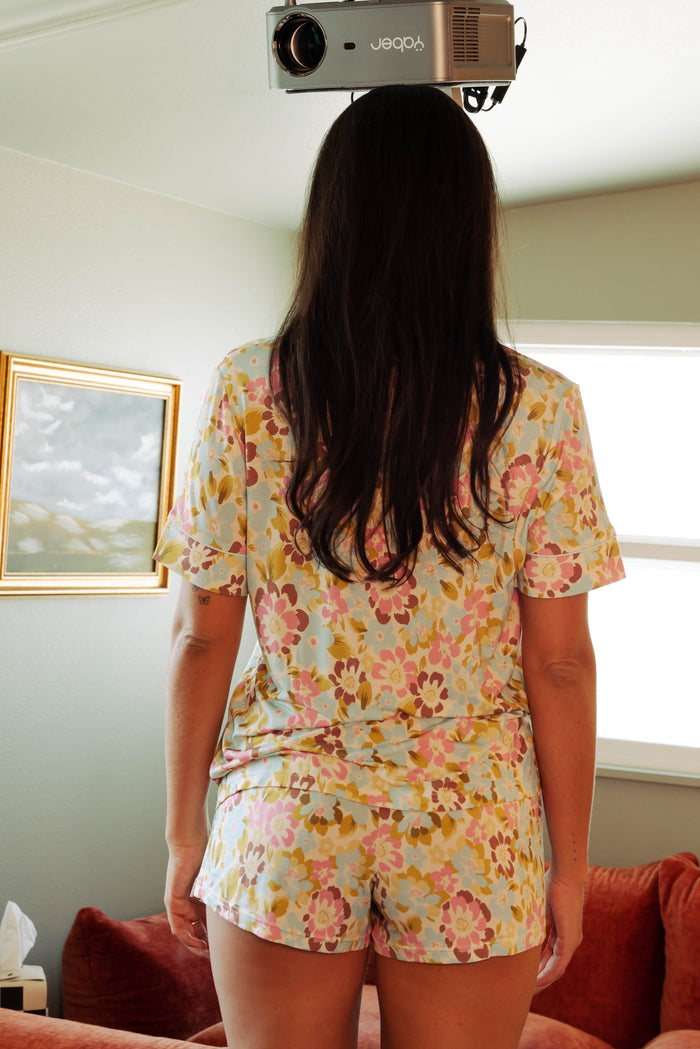 Carmen Painted Blooms Modal Short PJ Set - M & 1X left