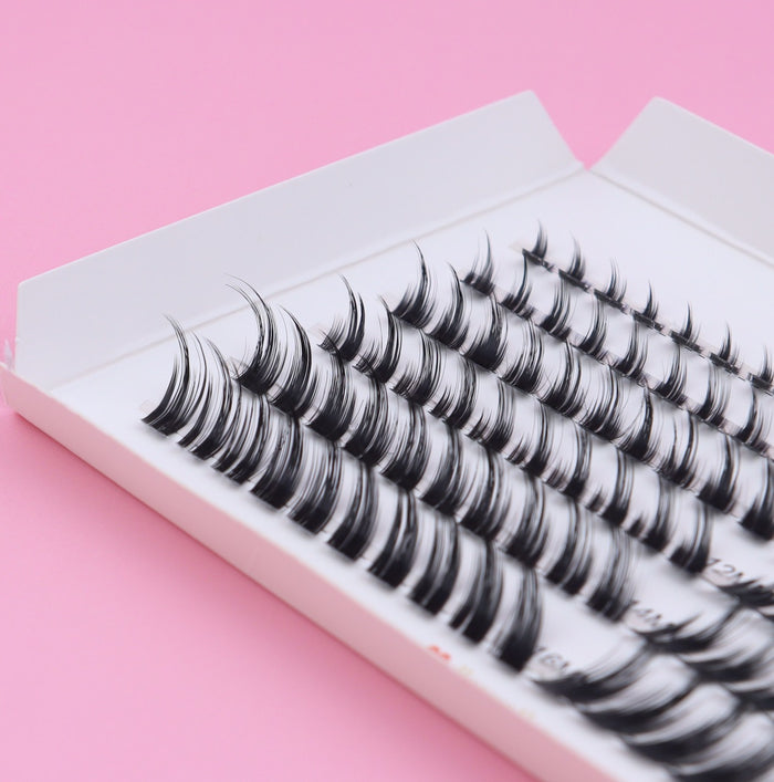 Cashmere Curl CC  DIY Cluster Lashes – At Home Salon Quality 8 10 12 14 16mm by MinuLashes