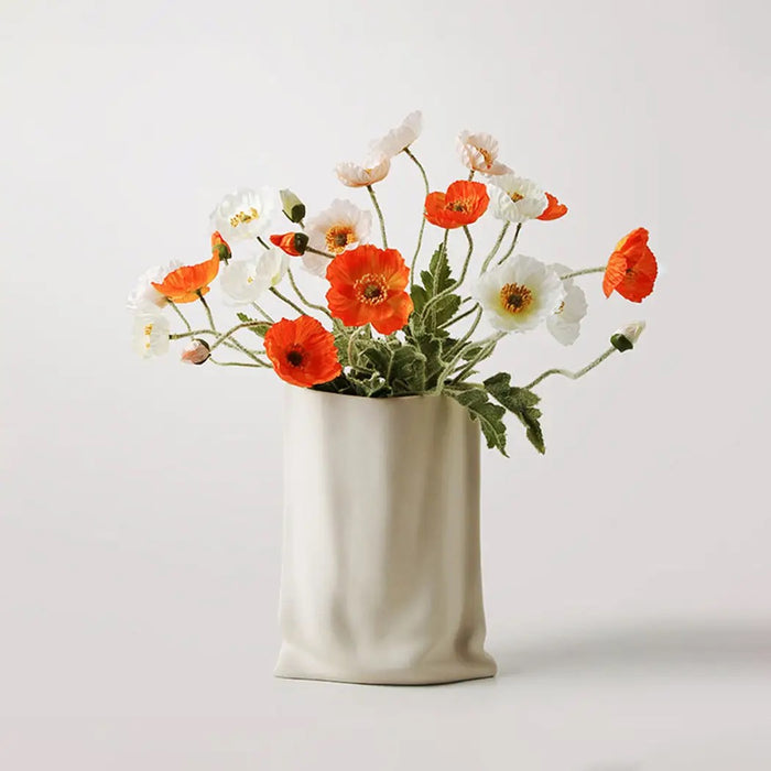 Ceramic Paper Bag Vase