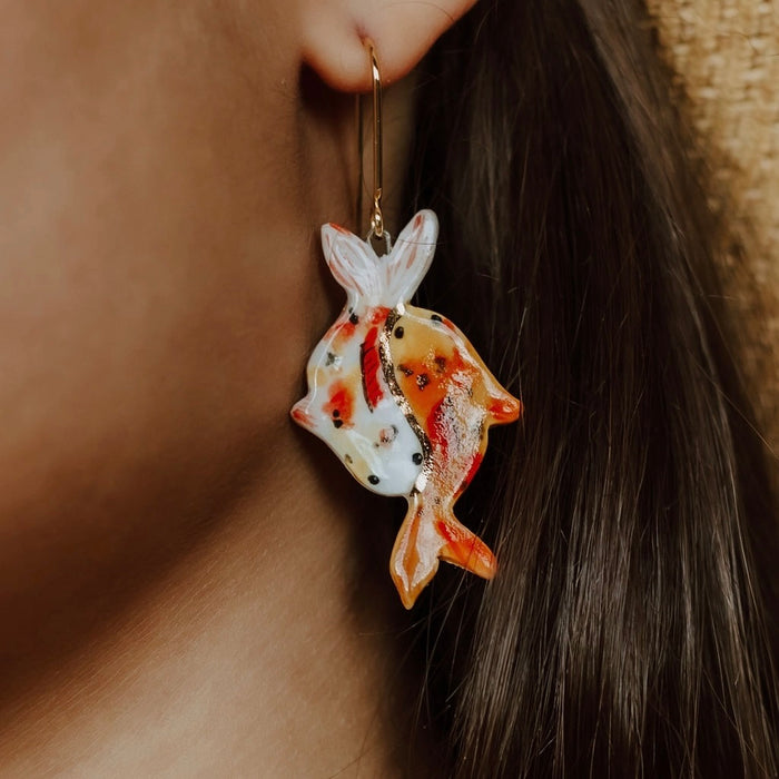 Ceramic Pisces Earrings
