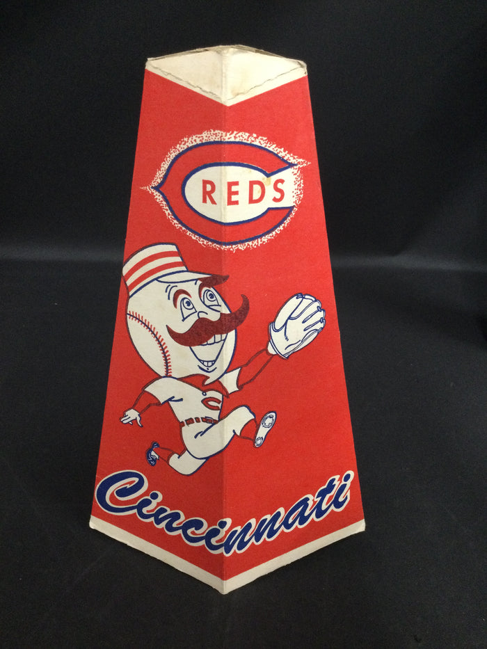 Cincinnati Reds 1950's Cardboard Megaphone Amazing Condition w/Logo Mr. Redlegs