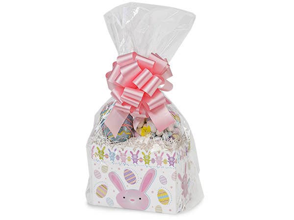 Clear Poly Basket Wrap Bags: Clear / 25 Pack / Small 13x17.5x4"