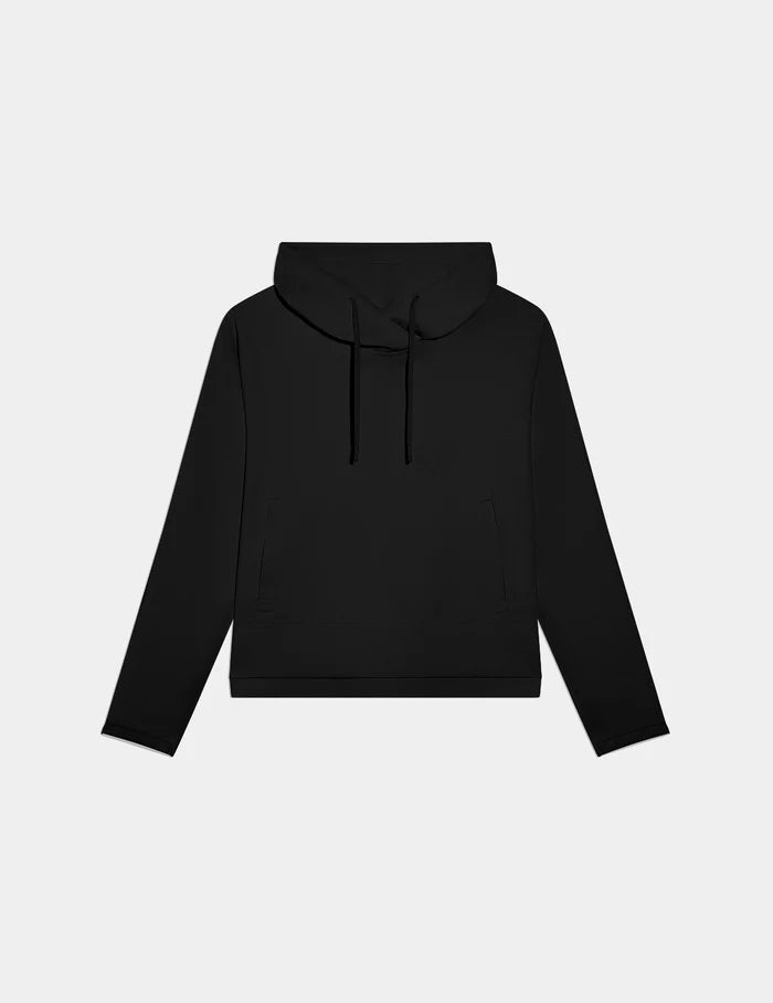 | Front view of model highlighting the coverage and fit | Black