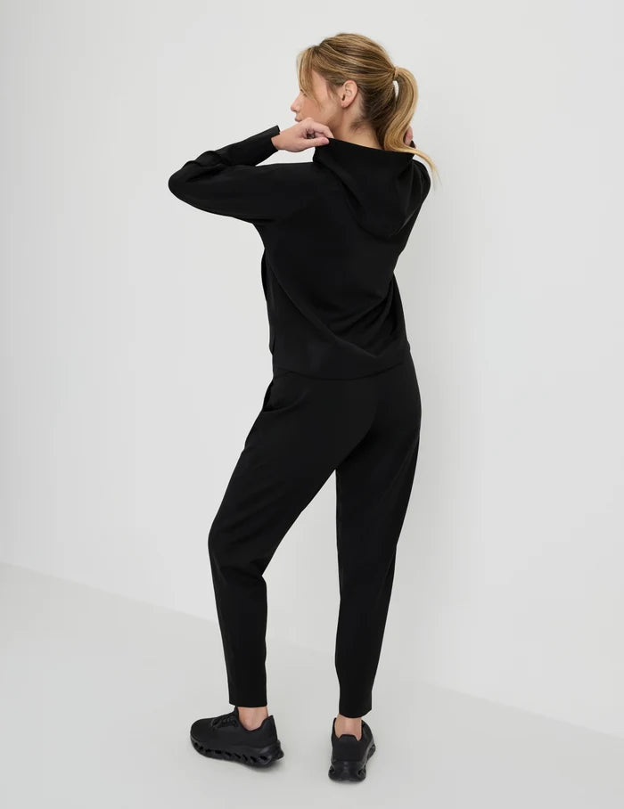 | Front view of model highlighting the coverage and fit | Black