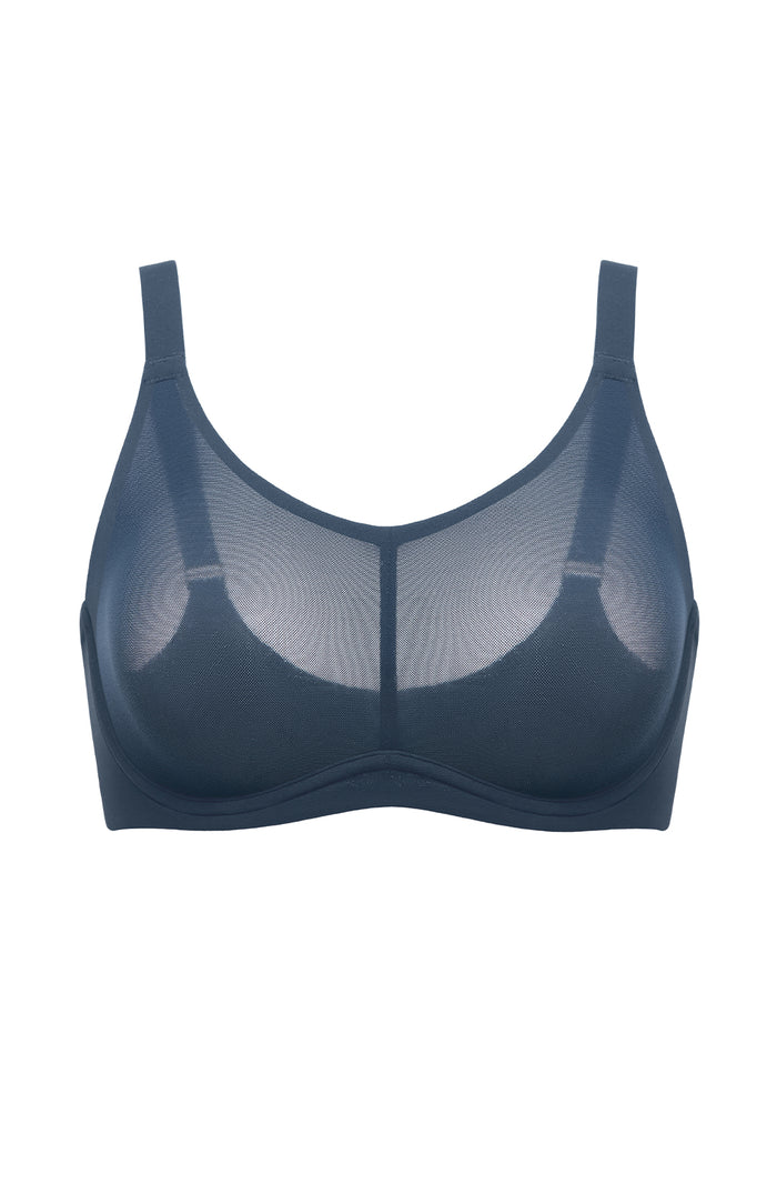 Women's Mesh Monowire Full Coverage Bra - Underwire & Unlined Sargasso