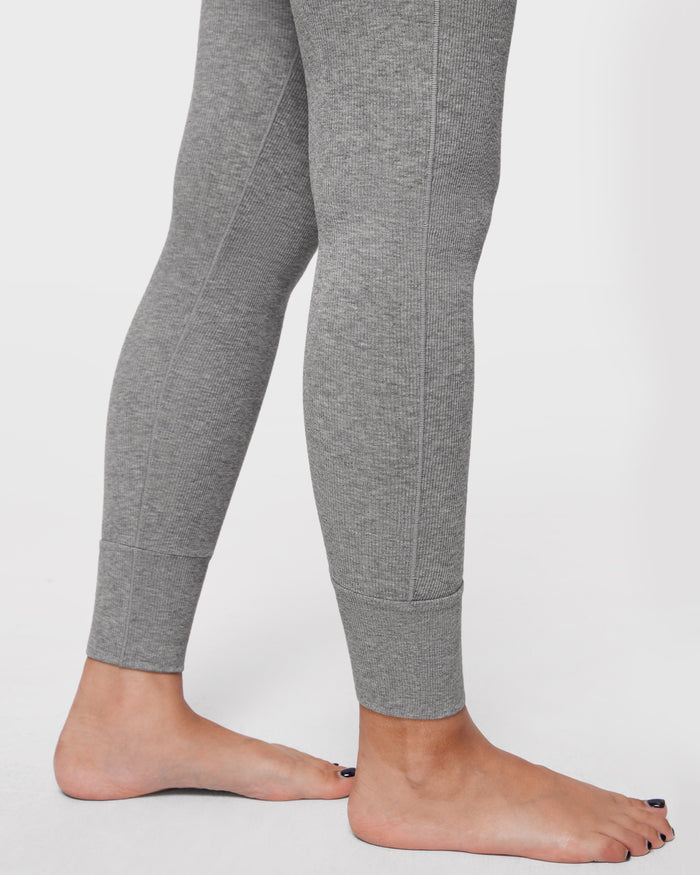 Cotton Ribbed High Waisted Leggings