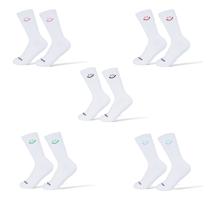 Crew Smiley Pack Socks - del campo