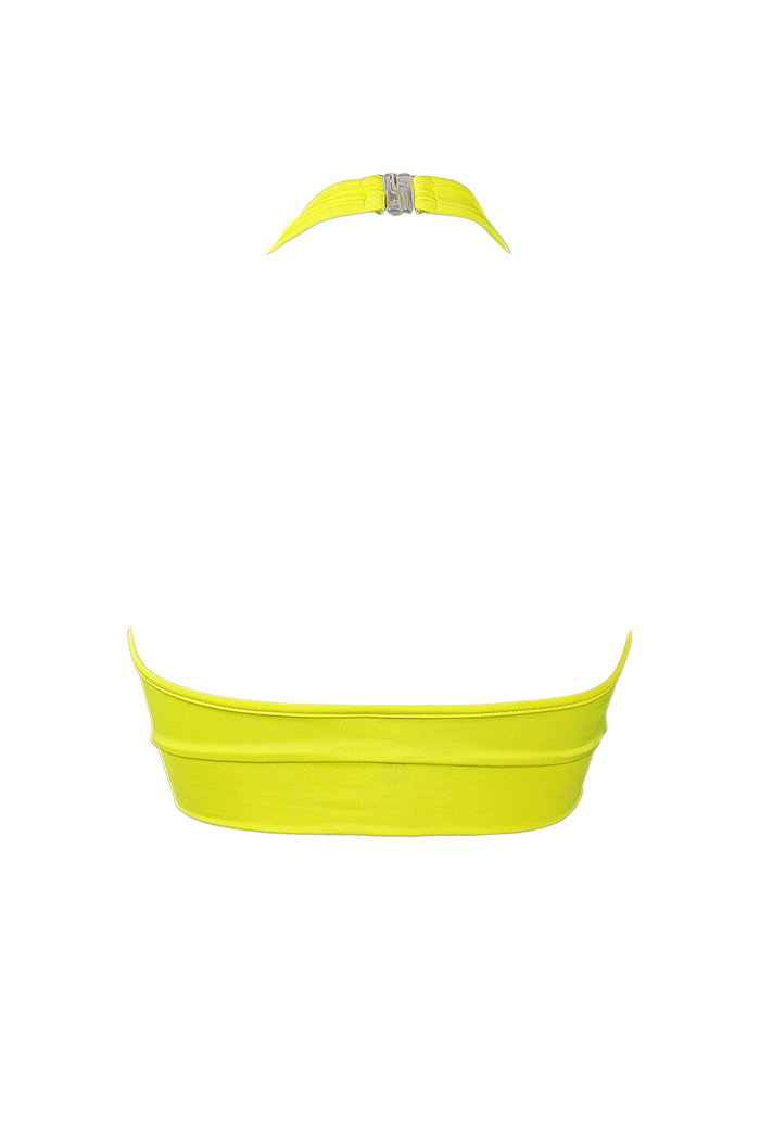 TOP NINA swim and fitness bra / Sexy Cut-out Top / NEON YELLOW - EXES LINGERIE