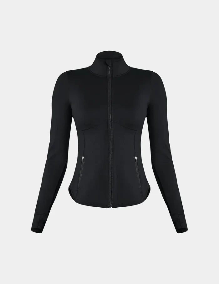 | Front view of model highlighting the coverage and fit | Black