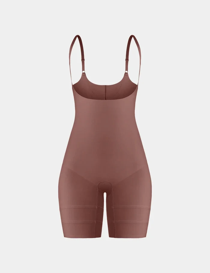 | Customizable Open Bust Shaper Bodysuit shown front-facing against a light gray background | Sola