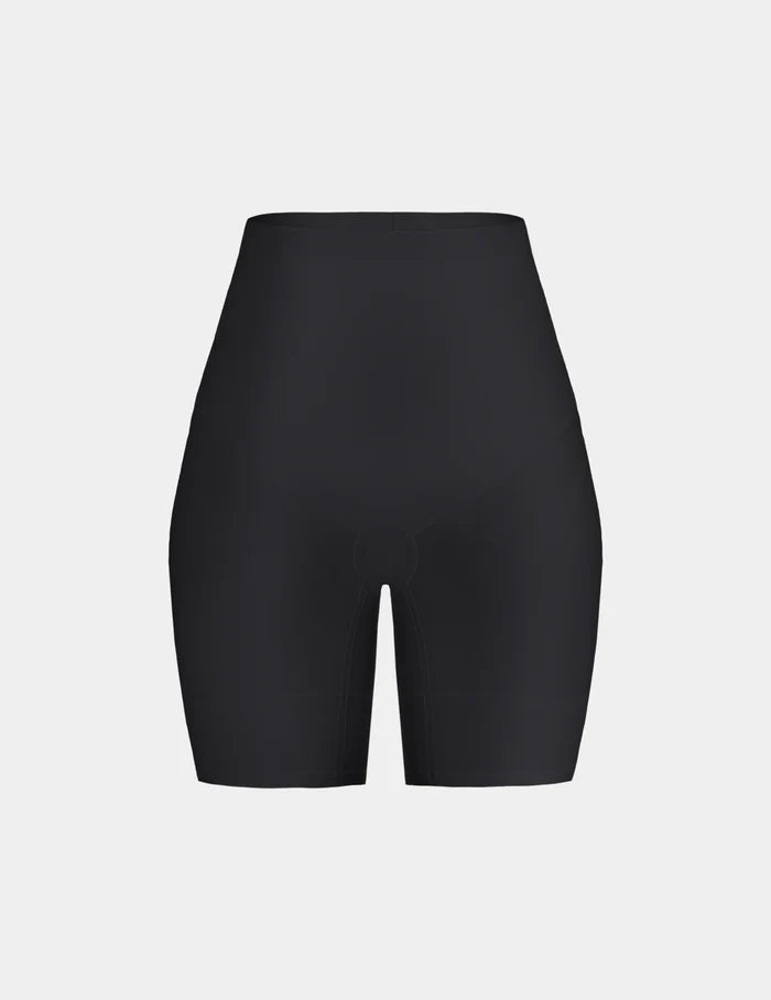 | Customizable Shaper High Rise Leakproof Shorts shown front-facing against a light gray background | Black