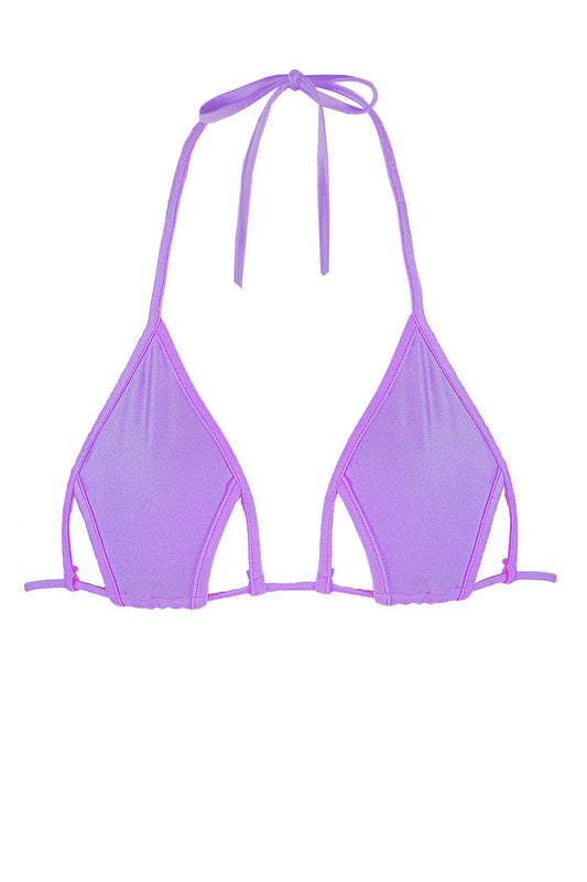 Cut-Out Strappy Triangle Bikini Top  / Cut-Out LILAC,TOPS - EXES LINGERIE