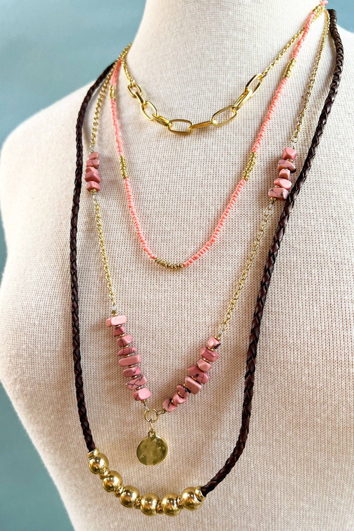 Daphne Necklace in Blush