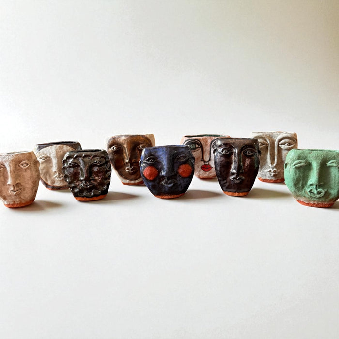 Daria Davydova: Mini Face Vases (various unique styles)