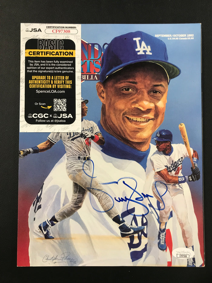 Darryl Strawberry Legends Sports 1992 Signed Magazine L.A. Dodgers JSA